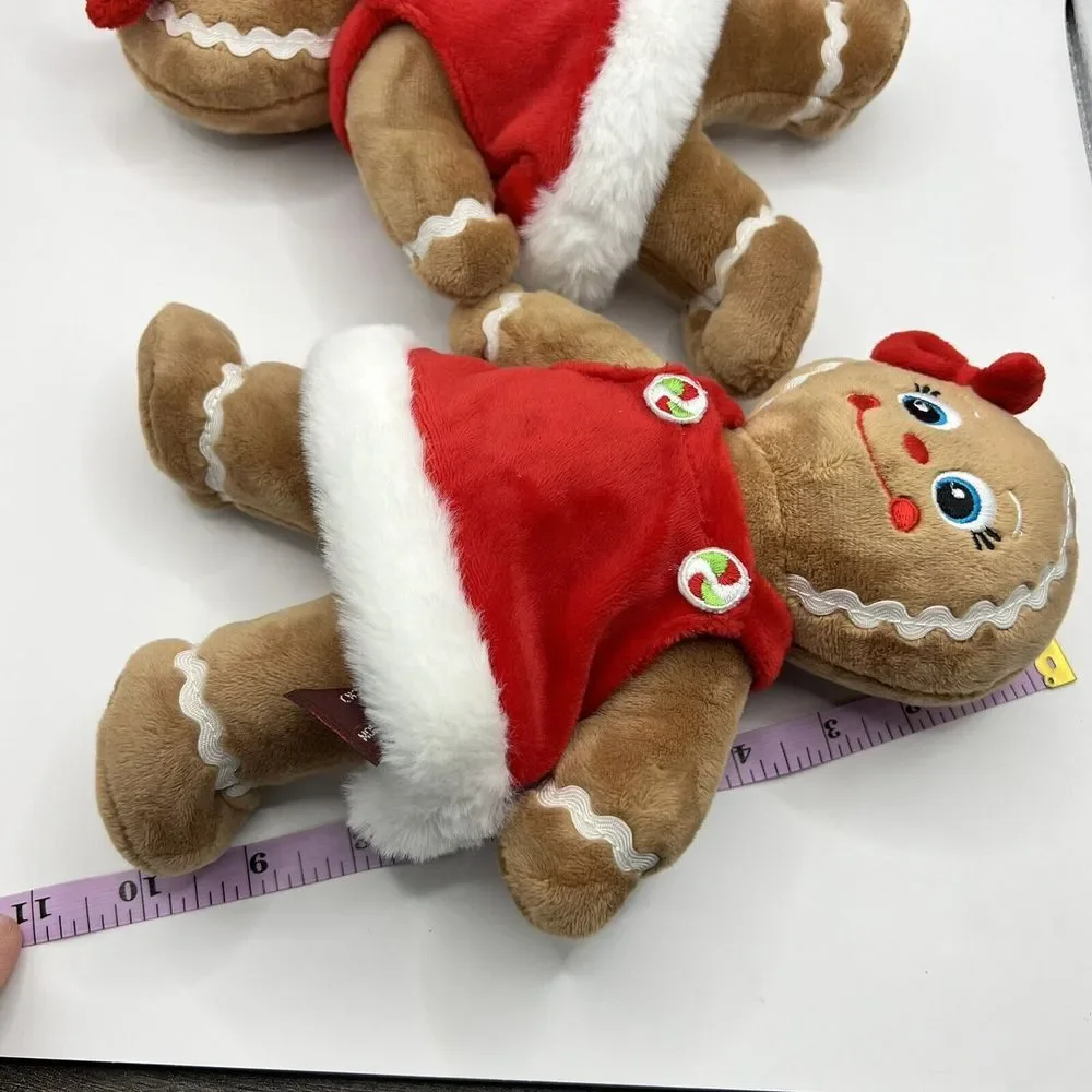 TWO Holly Ginger Gingerbread Plush, 10 Inch, Gingerbread Doll Christmas‎ Plush